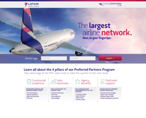 Aplicación online para líneas aéreas