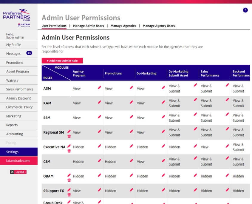 Online application for airlines