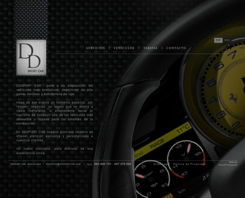 Desarrollo de la página web comercial DDSPORT CAR