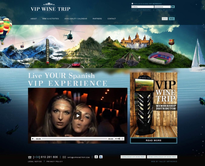 Development of the commercial website WIP WINE TRIP