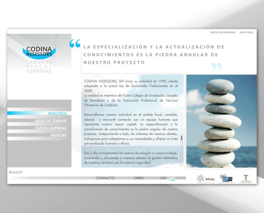 Development of corporate website CODINA ASSESSORS