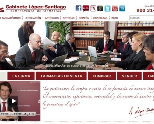 Desarrollo del portal corporativo GABINETE LÓPEZ-SANTIAGO