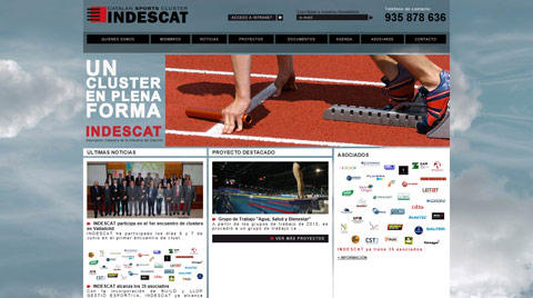 Desarrollo de la página web corporativa INDESCAT: CATALAN SPORTS CLUSTER