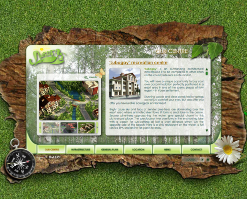 Development of corporate website of the housing estate LYUBOGAY