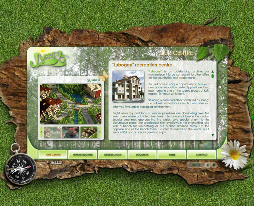 Development of corporate website of the housing estate LYUBOGAY Development of corporate website of the housing estate LYUBOGAY
