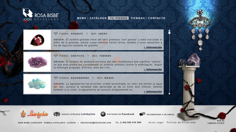 Desarrollo de la página web corporativa ROSA BISBE: JOIERS BARCELONA