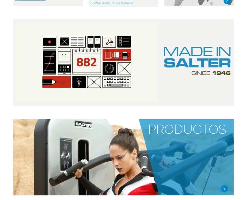 Desarrollo de la página web corporativa con tienda online SALTER FITNESS