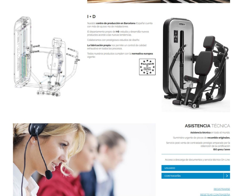 Development of the corporate website with online store SALTER FITNESS