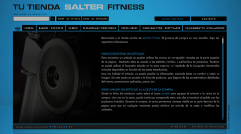 Desarrollo de la tienda online SALTER FITNESS